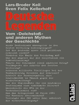 cover image of Deutsche Legenden